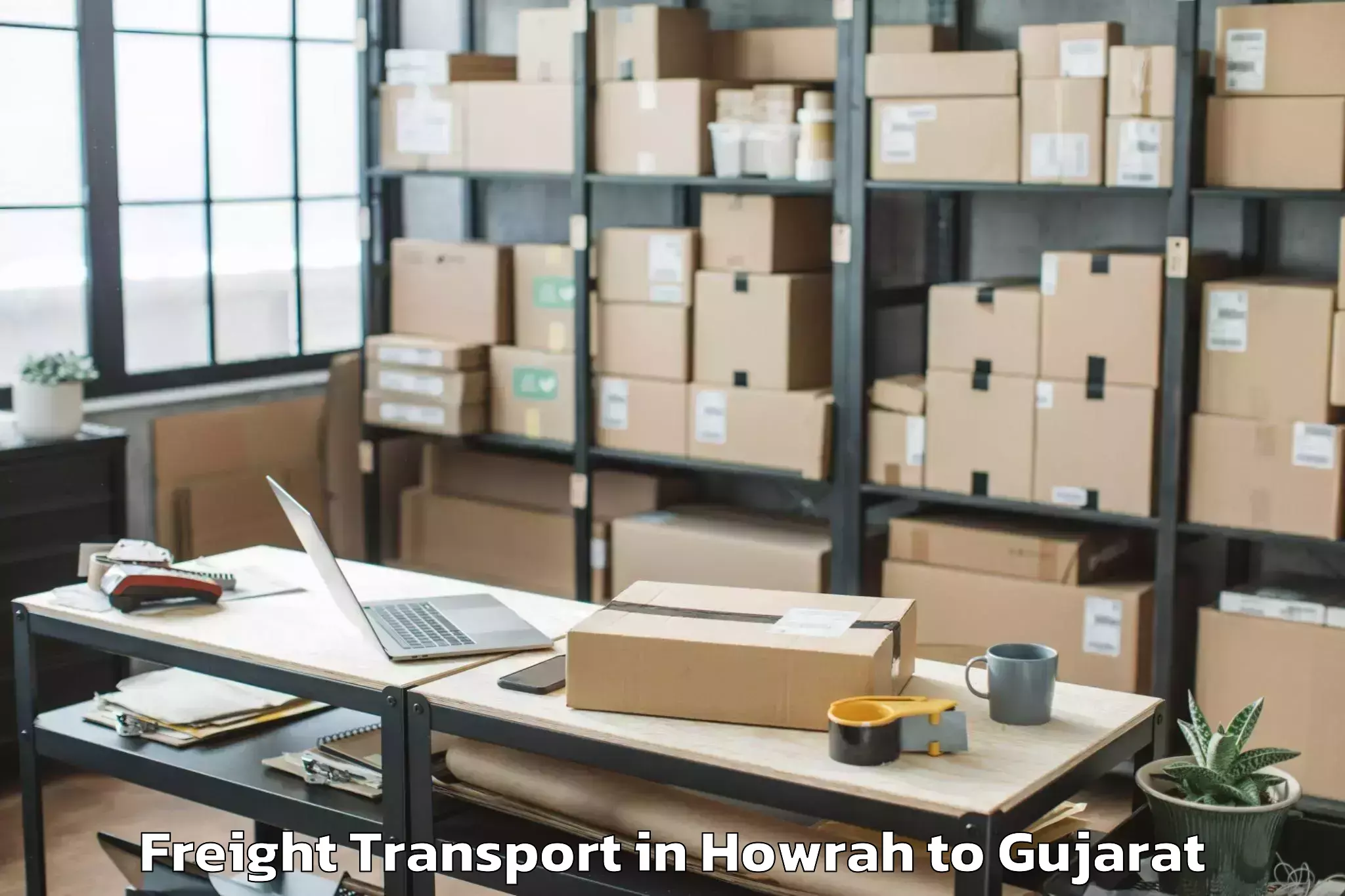 Book Your Howrah to Gujarat University Of Transpla Freight Transport Today